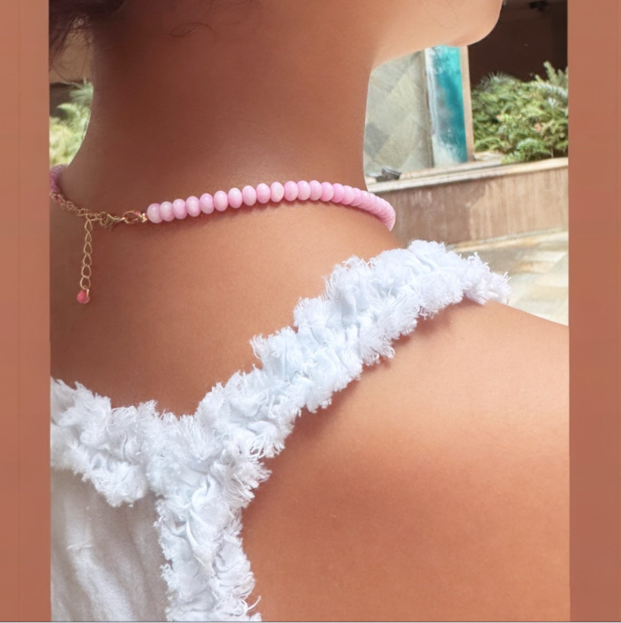 Bubble Gum Pearl Necklace