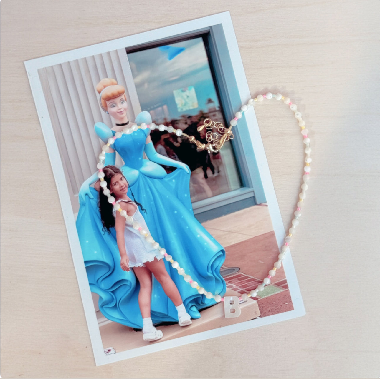 Mini Multi-Colored Pearl Initial Necklace