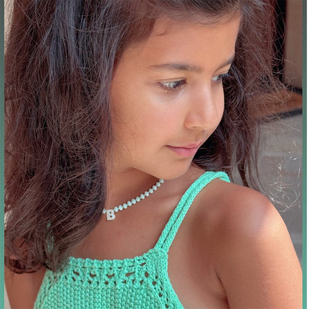 Mini Pearl Initial Necklace