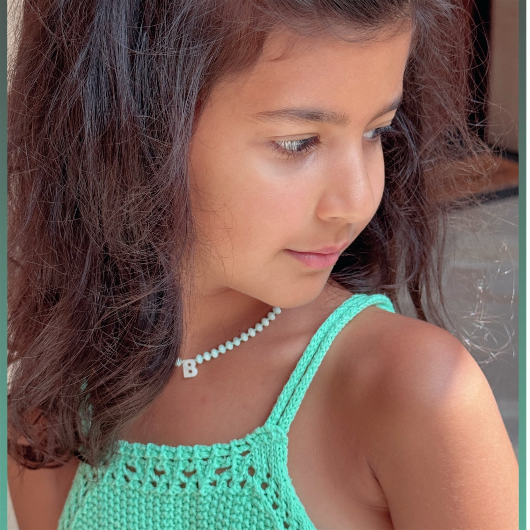 Mini Pearl Initial Necklace