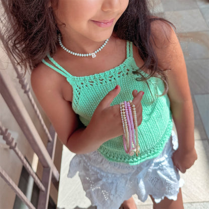 Mini Pearl Initial Necklace