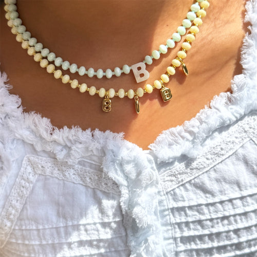 Mini Pearl Initial Necklace