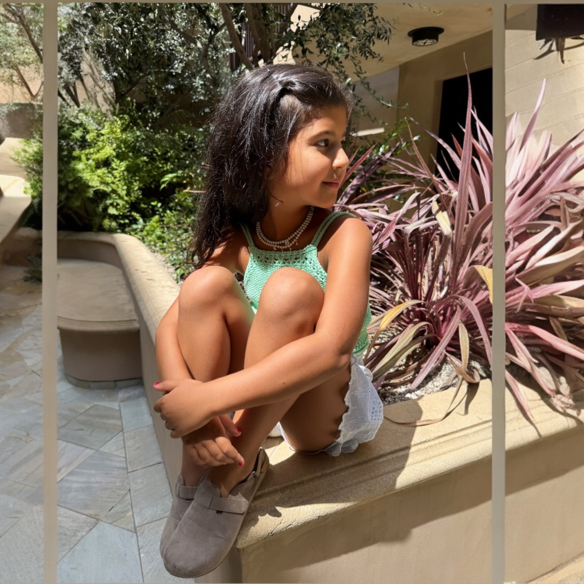 Mini Buttercup Initial Beaded Necklace