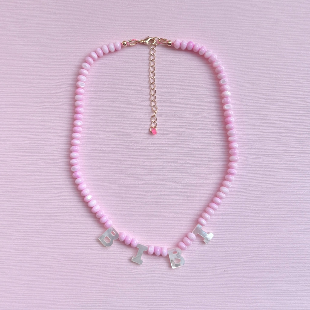 Bubble Gum Pearl Necklace