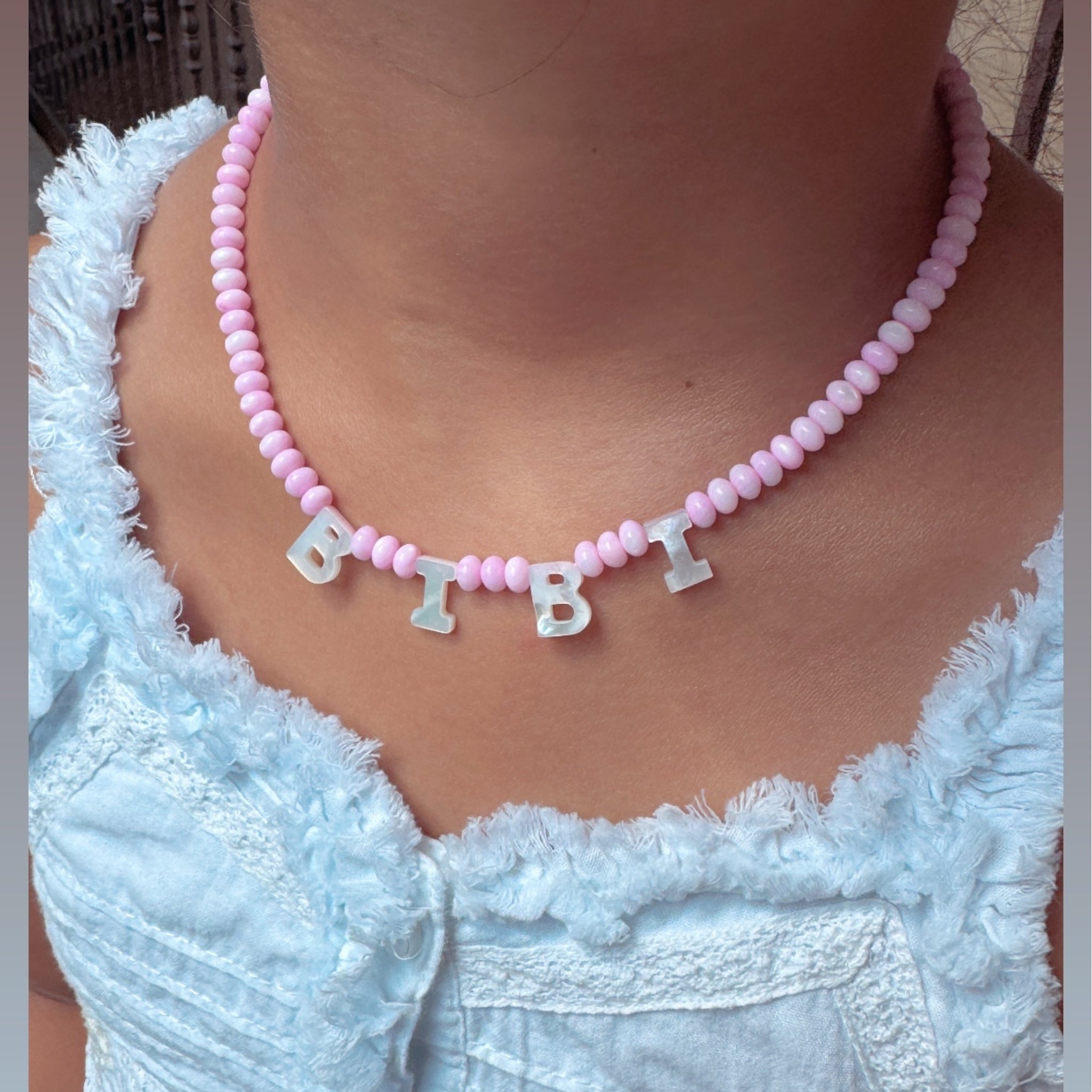 Bubble Gum Pearl Necklace