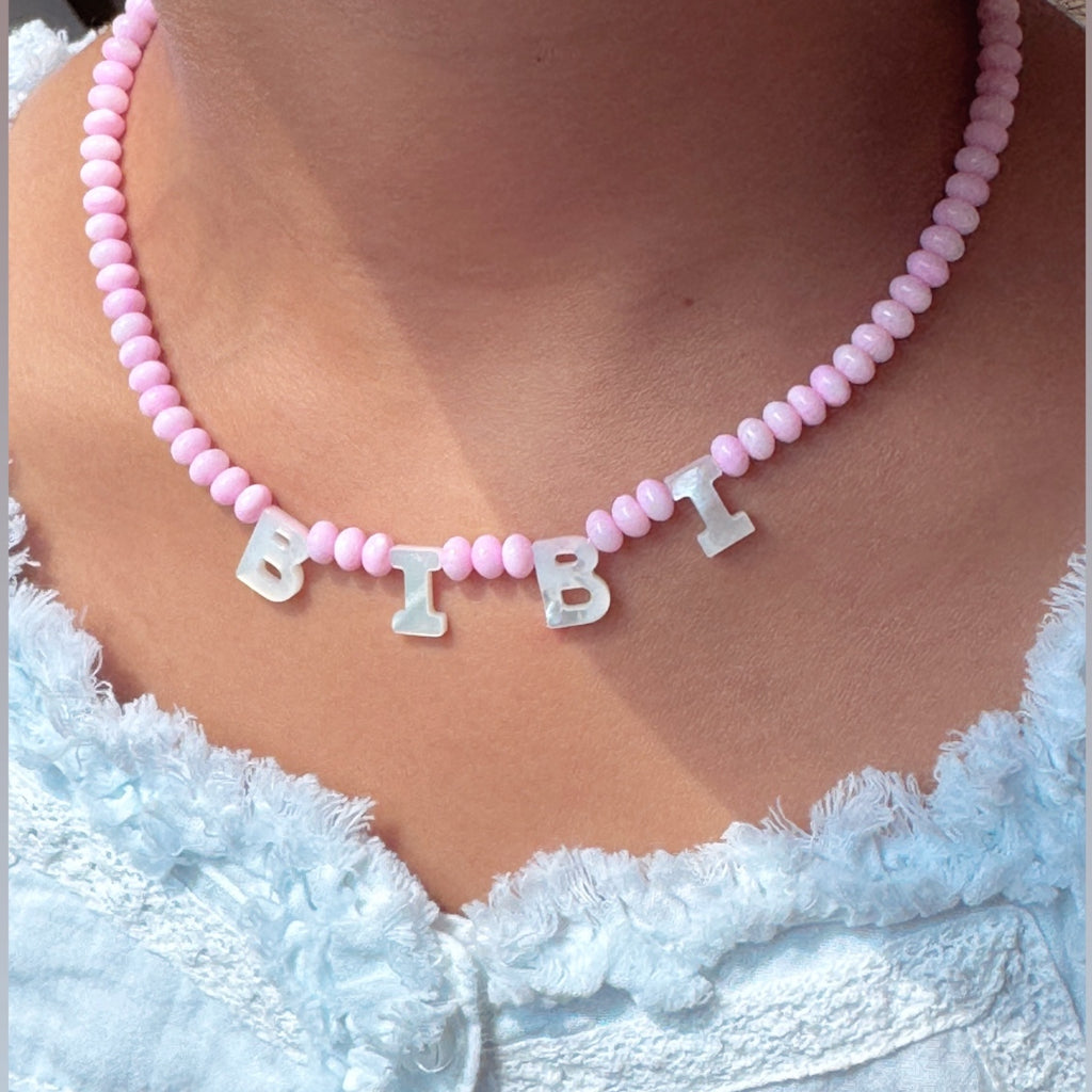 Bubble Gum Pearl Necklace