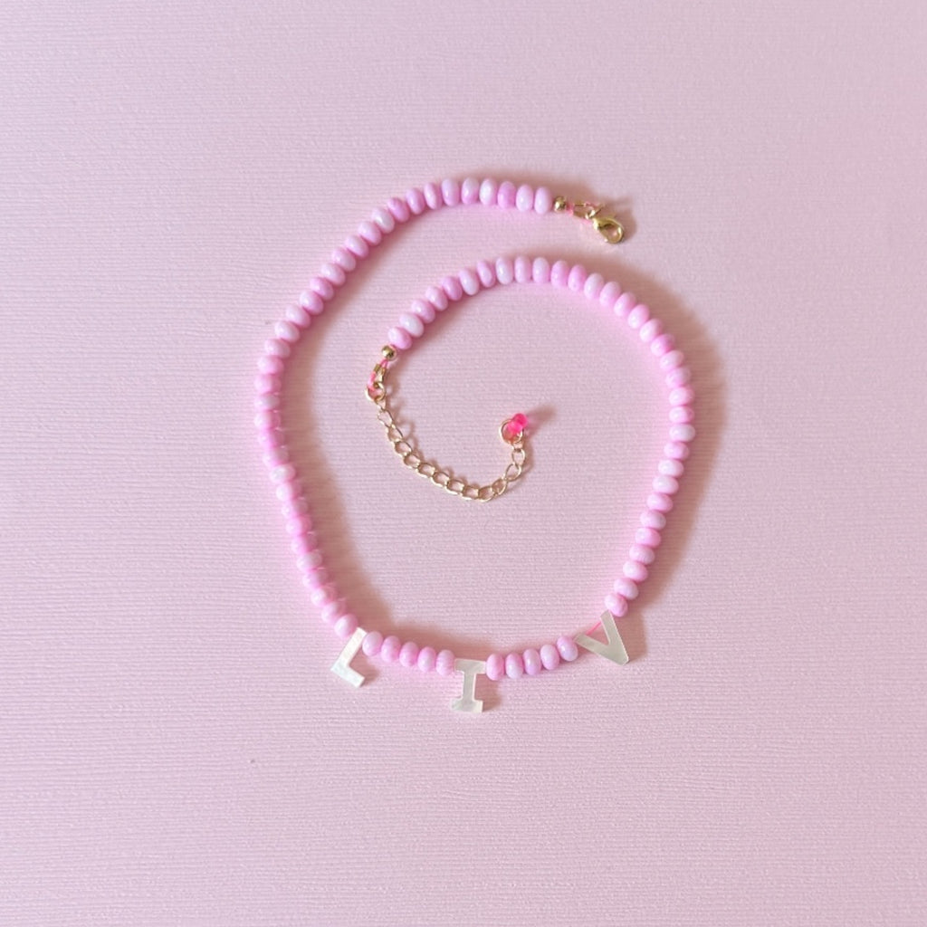 Bubble Gum Pearl Necklace