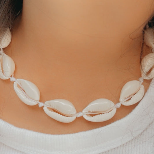 White Cowrie Shell Necklace