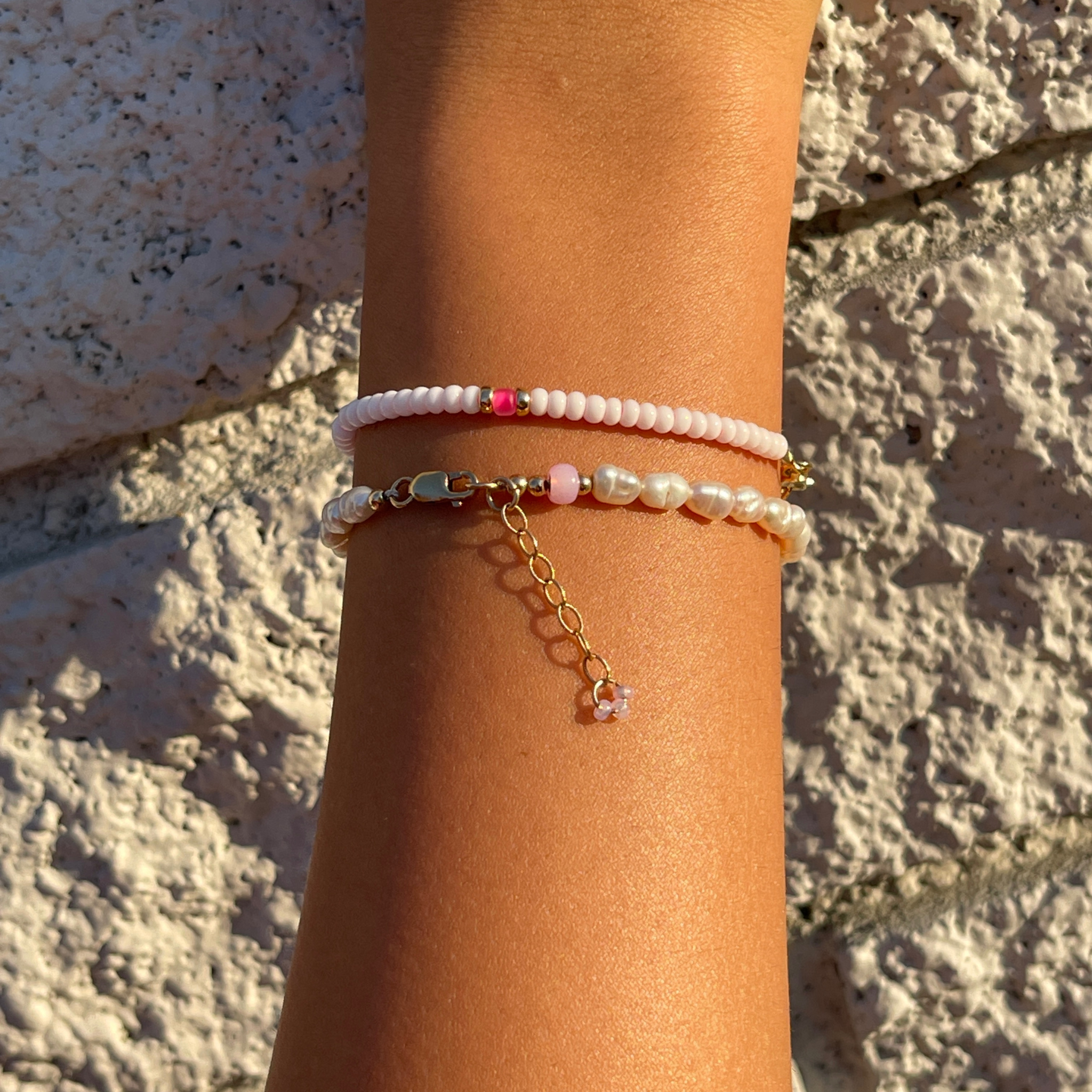 Pink + White Bracelet