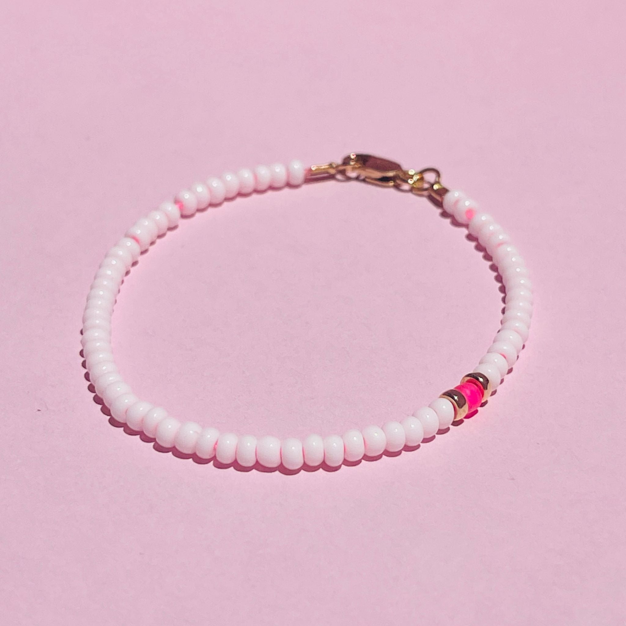 Pink + White Bracelet