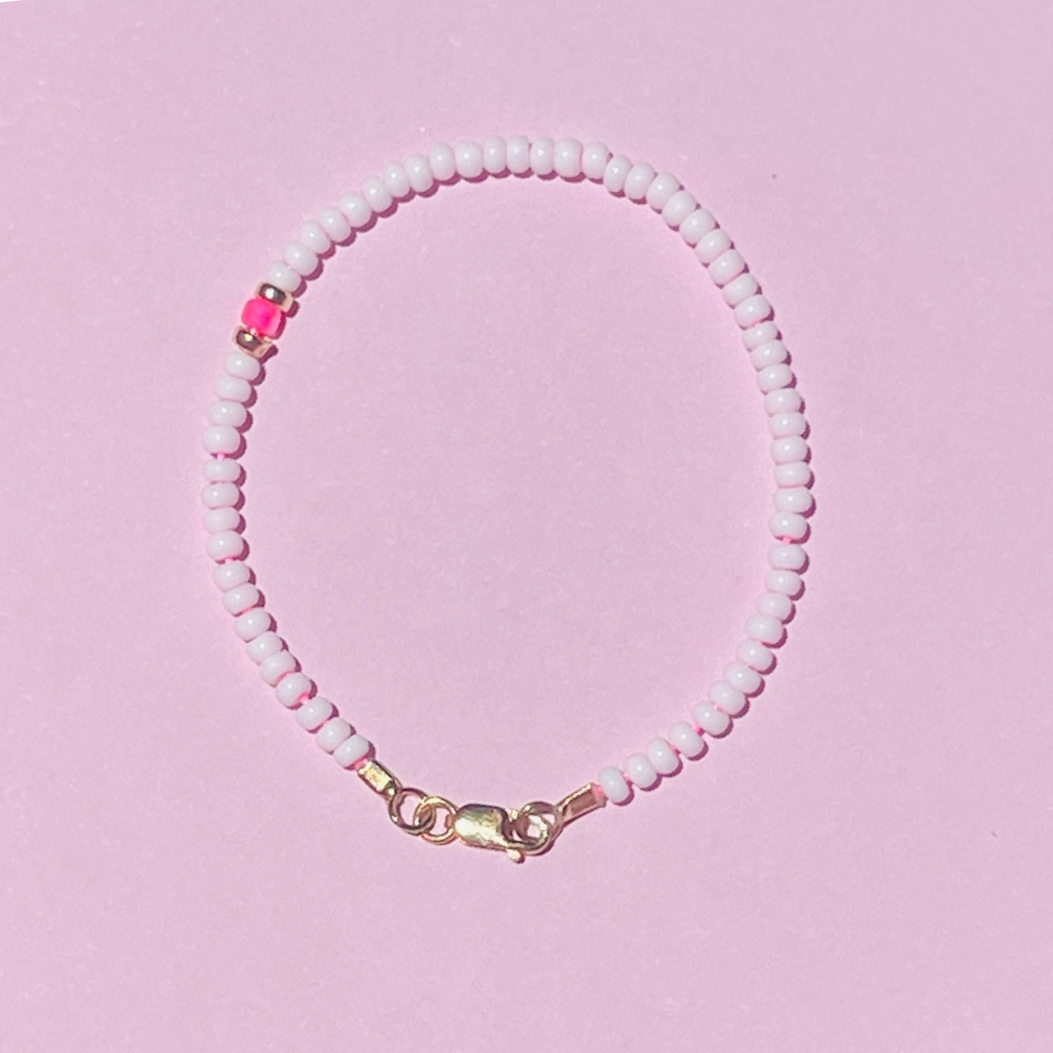 Pink + White Bracelet